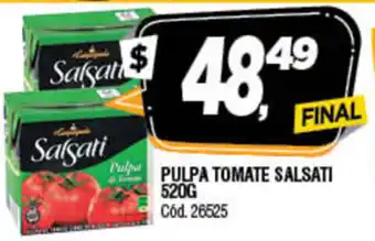 Supermercados Yaguar Pulpa Tomate Salsati 520g oferta