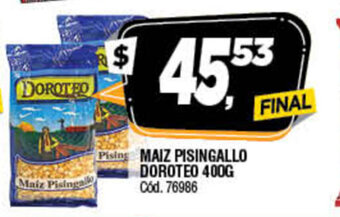 Supermercados Yaguar Maiz Pisingallo Doroteo 400g oferta