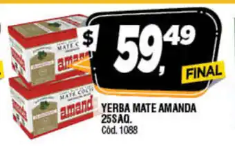 Supermercados Yaguar Yerba Mate Amanda 25Saq. oferta