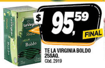 Supermercados Yaguar Te La Virginia Boldo 25Saq. oferta