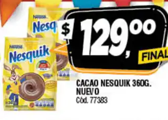 Supermercados Yaguar Nesquik Cacao 360g Nuevo oferta