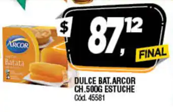 Supermercados Yaguar Arcor Dulce Bat.ch 500g Estuche oferta