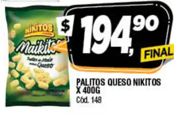 Supermercados Yaguar Nikitos Palitos Queso x 400g oferta