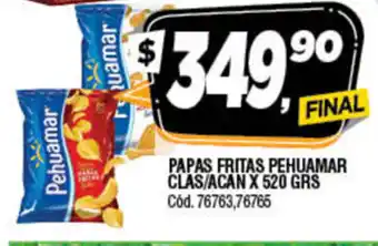 Supermercados Yaguar Pehuamar Papas Fritas Clas/Acan x 520grs oferta