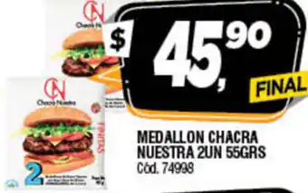 Supermercados Yaguar Medallon Chacra Nuestra 2un 55grs oferta