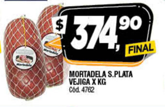 Supermercados Yaguar Mortadela S.Plata Vejiga x kg oferta