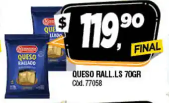 Supermercados Yaguar Queso Ralls.Ls 70gr oferta