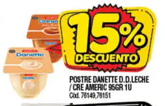 Supermercados Yaguar Postre Danette D.D Leche/Cre Americ 95gr 1u oferta