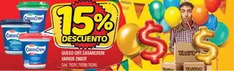 Supermercados Yaguar Queso Unt, Casancrem varios 290gr oferta