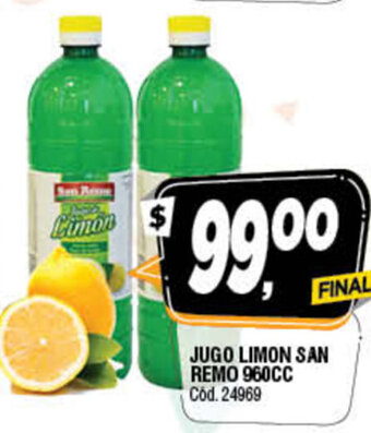 Supermercados Yaguar Jugo Limon San Remo 960cc oferta