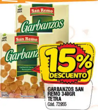 Supermercados Yaguar Garbanzos San Remo 340gr Tetra oferta