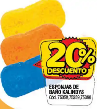 Supermercados Yaguar Kalindys Esponjas De Baño oferta