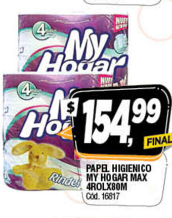 Supermercados Yaguar My Hogar Papel Higienico Max 4rol80m oferta