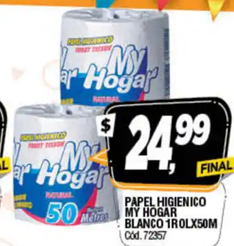 Supermercados Yaguar My Hogar Papel Higienico 1Rolx50m oferta