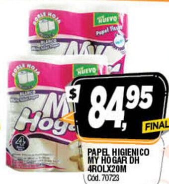 Supermercados Yaguar My Hogar Papel Higienico DH 4Rolx20m oferta