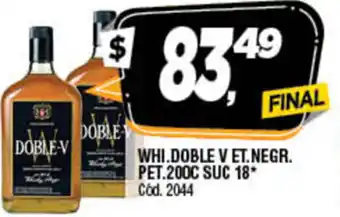 Supermercados Yaguar Whi.Doble V Et. Negro Pet 200c Suc 18 oferta