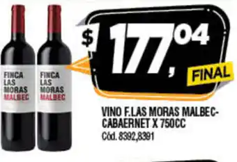 Supermercados Yaguar Vino F.Las Moras Malbec Cabernet x 750cc oferta