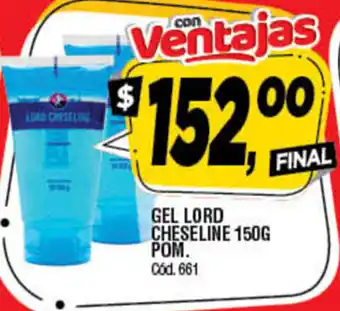 Supermercados Yaguar Gel Lord Cheseline 150g oferta