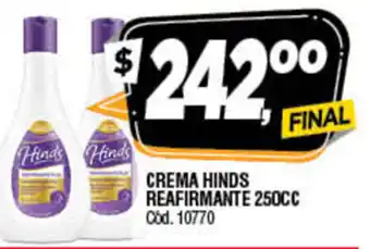 Supermercados Yaguar Crema Hinds Reafirmante 250cc oferta