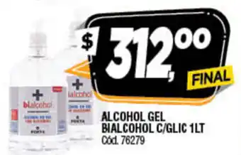 Supermercados Yaguar Bialcohol Alcohol Gel C/Glic 1lt oferta