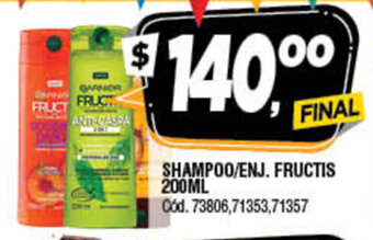 Supermercados Yaguar Shampoo/Enj.Fructis 200ml oferta