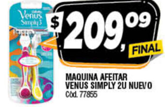Supermercados Yaguar Maquina Afeitar Venus Simply 2u Nuevo oferta