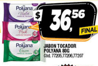 Supermercados Yaguar Polyana Jabon Tocador 80g oferta