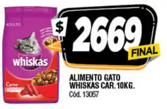 Supermercados Yaguar Whiskas Alimento Gato Car 10kg oferta