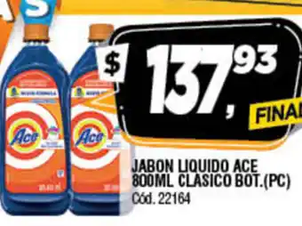 Supermercados Yaguar Ace Jabon Liquido 800ml Classico Bot oferta