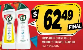 Supermercados Yaguar CIF Limpiador Crem C/Microp 375g oferta