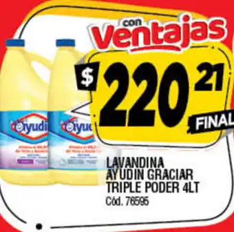 Supermercados Yaguar Ayudin Lavandina Graciar Triple Poder 4lt oferta