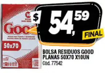 Supermercados Yaguar Bolsa Residuos Good Planas 50x70x10un oferta