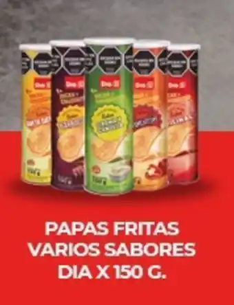 Supermercados DIA PAPAS FRITAS VARIOS SABORES DIA X 150 G. oferta