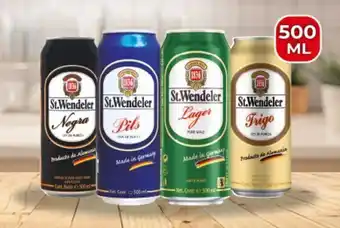 Supermercados DIA CERVEZA PILS / NEGRA / LAGER / TRIGO ST. WENDELER X 500 ML. oferta