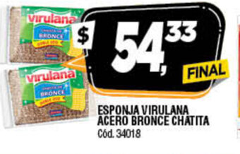 Supermercados Yaguar Virulana Esponja Acero Bronce Chatita oferta