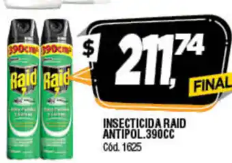 Supermercados Yaguar Raid Insectecida Antipol 390cc oferta