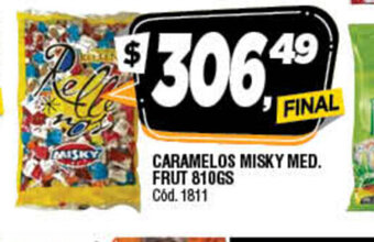 Supermercados Yaguar Caramelos Misky med Frut 810gs oferta