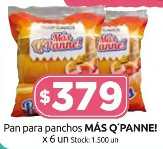 Cordiez Pan para panchos MÁS Q'PANNE x 6 un oferta