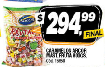 Supermercados Yaguar Caramelos Arcor Mast.Fruta 800gs oferta