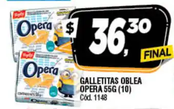 Supermercados Yaguar Opera Galletitas Oblea 55g oferta