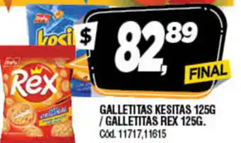 Supermercados Yaguar Galletitas Kesitas 125g oferta