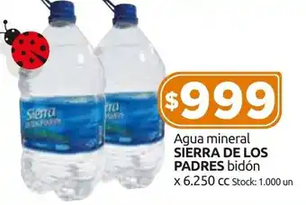 Cordiez Agua mineral SIERRA DE LOS PADRES bidón x 6.250 cc oferta