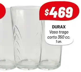 Almacor DURAX Vaso trago corto 350 cc. 1 un. oferta