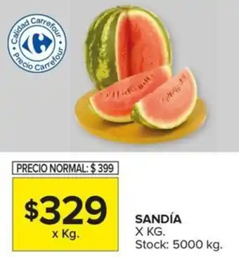 Carrefour Maxi SANDÍA X KG. oferta