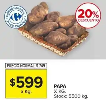Carrefour Maxi PAPA X KG. oferta
