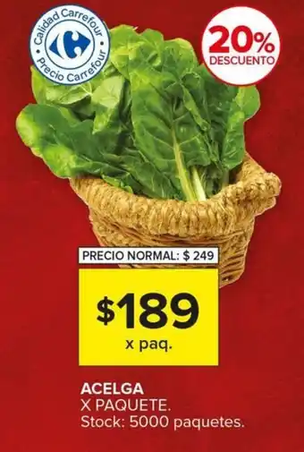 Carrefour Maxi ACELGA X PAQUETE oferta