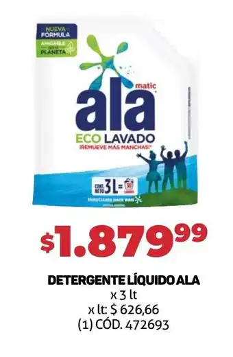 Makro DETERGENTE LÍQUIDO ALA x 3 lt oferta