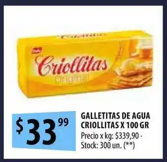Punto Mayorista Galletitas De Agua Criollitas x 100gr oferta