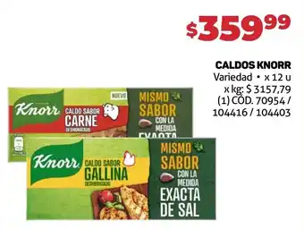 CALDOS KNORR Variedad x 12 u