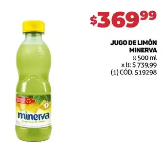 Makro JUGO DE LIMÓN MINERVA x 500 ml oferta
